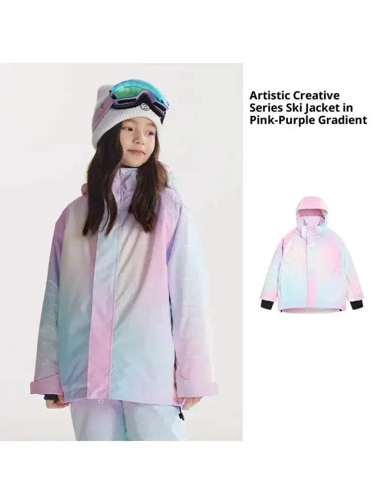 Warm Windproof Kids Ski Jacket With Embossed Texture - Image 6