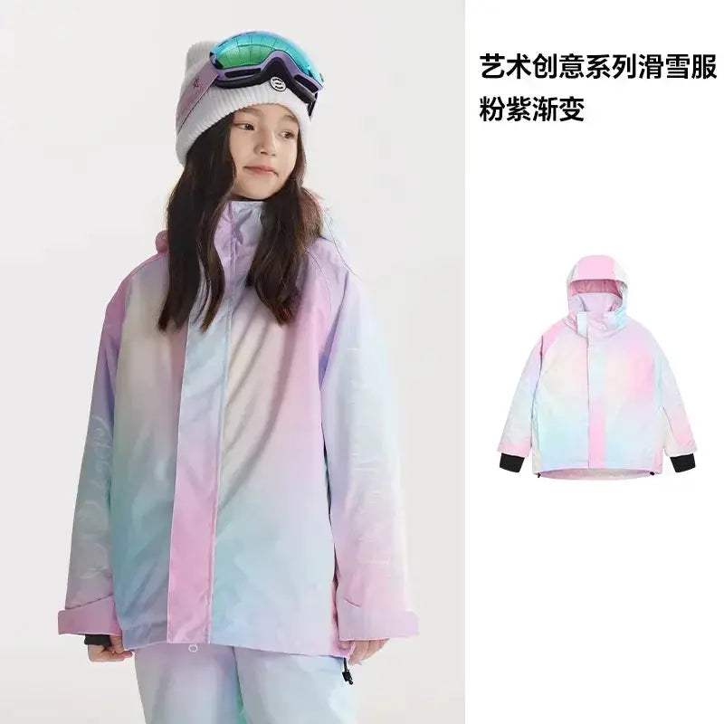 Warm Windproof Kids Ski Jacket With Embossed Texture - Image 7