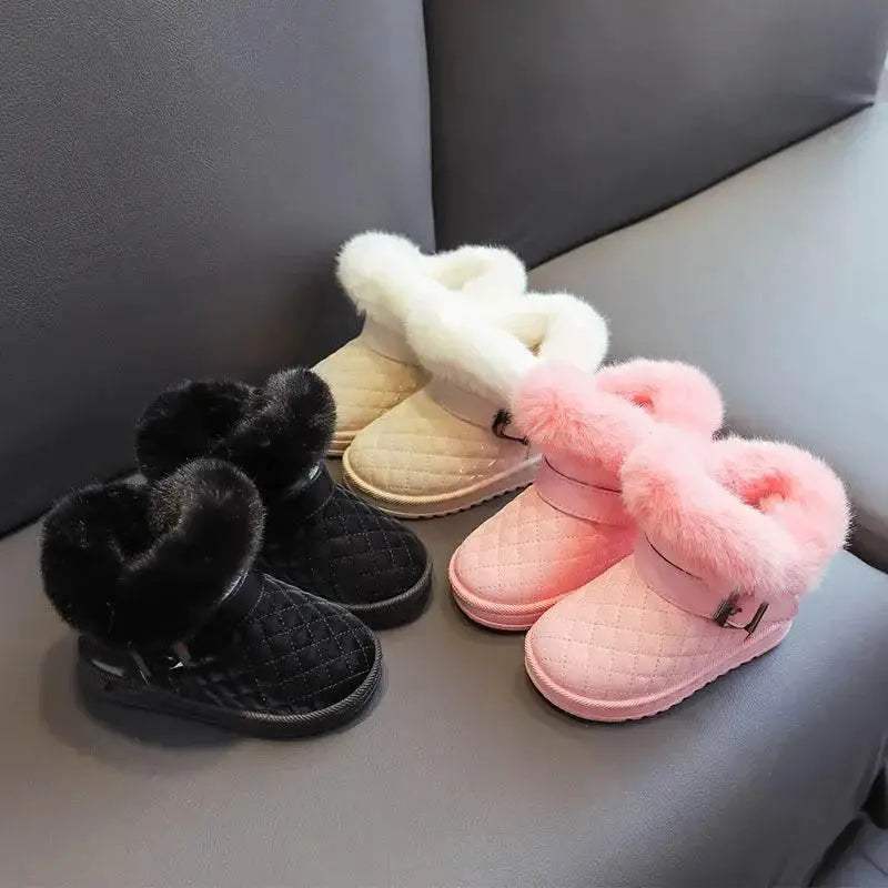 Warm Winter Waterproof Kids Snow Boots Fleece Lined Unisex - Image 2