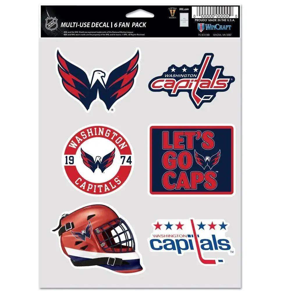 Washington Capitals Decal Multi Use Fan Pack Six Pack