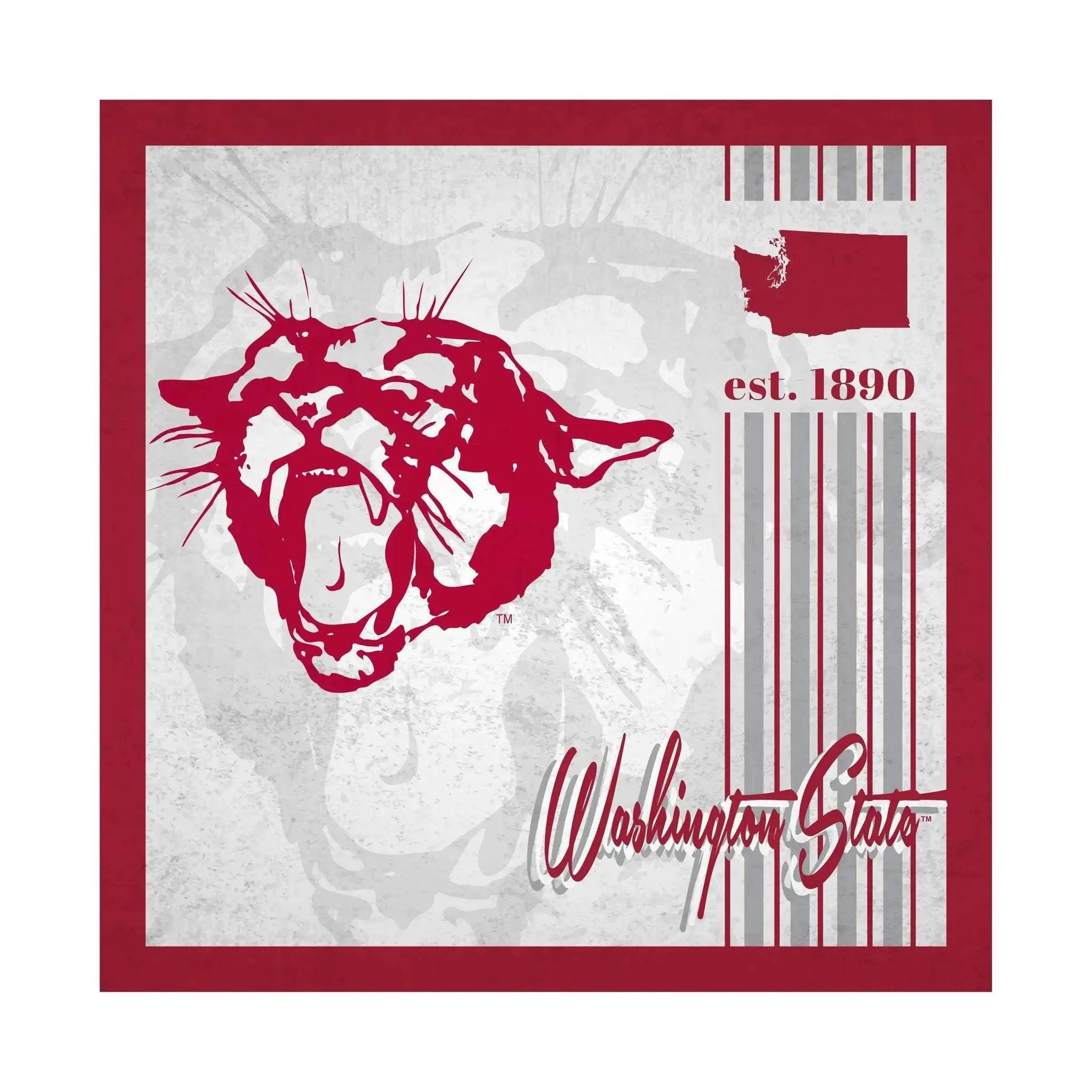 Washington State Cougars Wood Sign 10x10 Album Design