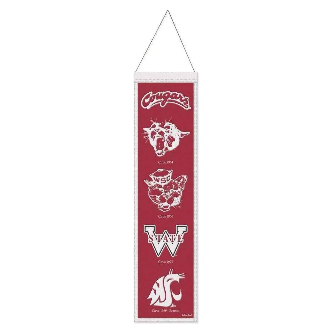 Washington State Cougars Wool Banner 8x32 Evolution
