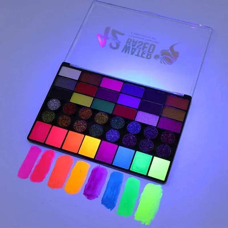 Water Activated Face Paint Set With 42 Colors UV Glow - Image 3