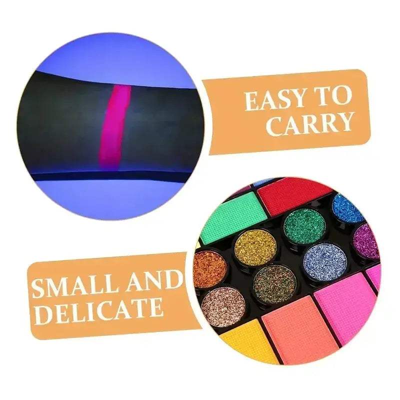 Water Activated Face Paint Set With 42 Colors UV Glow - Image 5