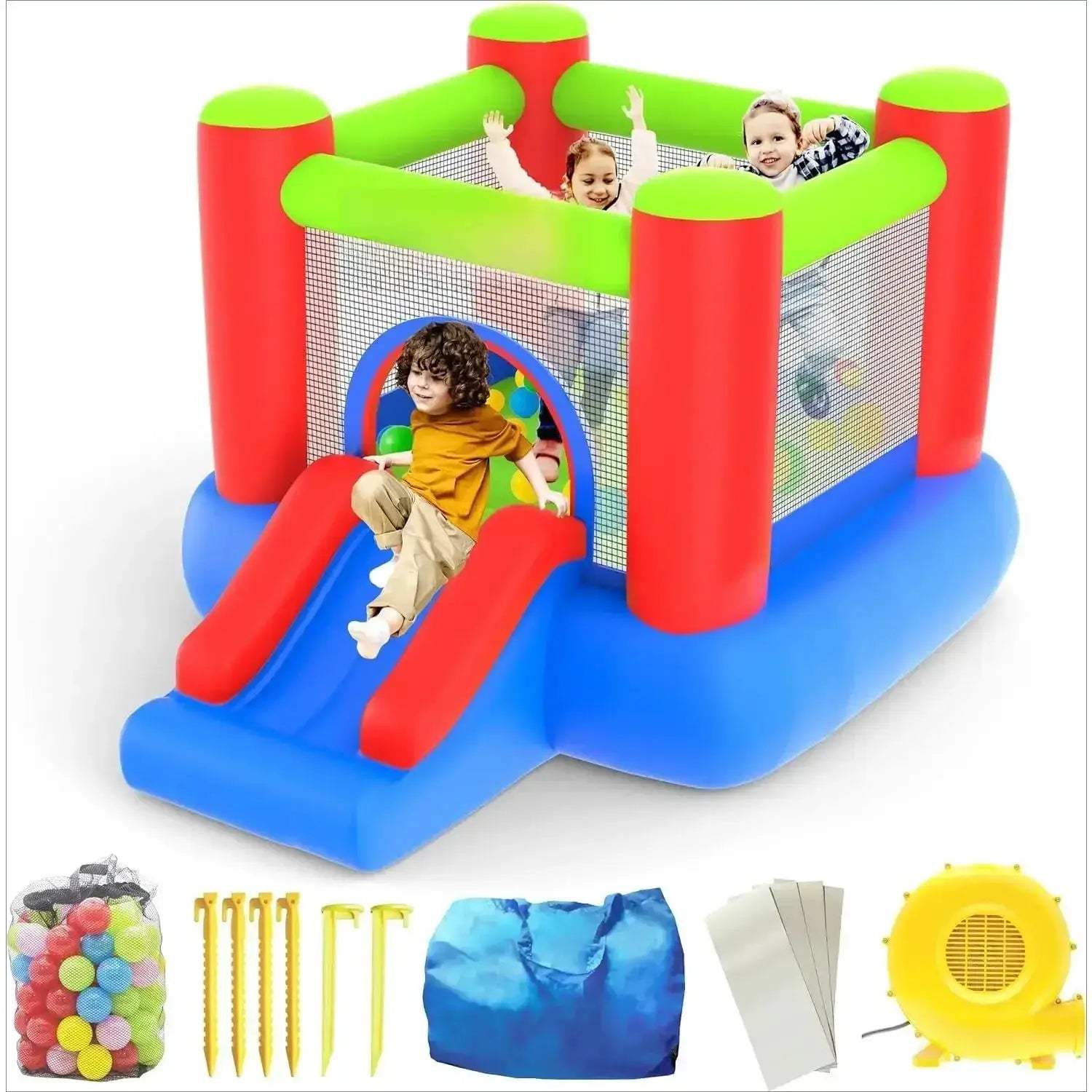 Water Slide Bounce House With Pool And Climbing Wall - Image 2