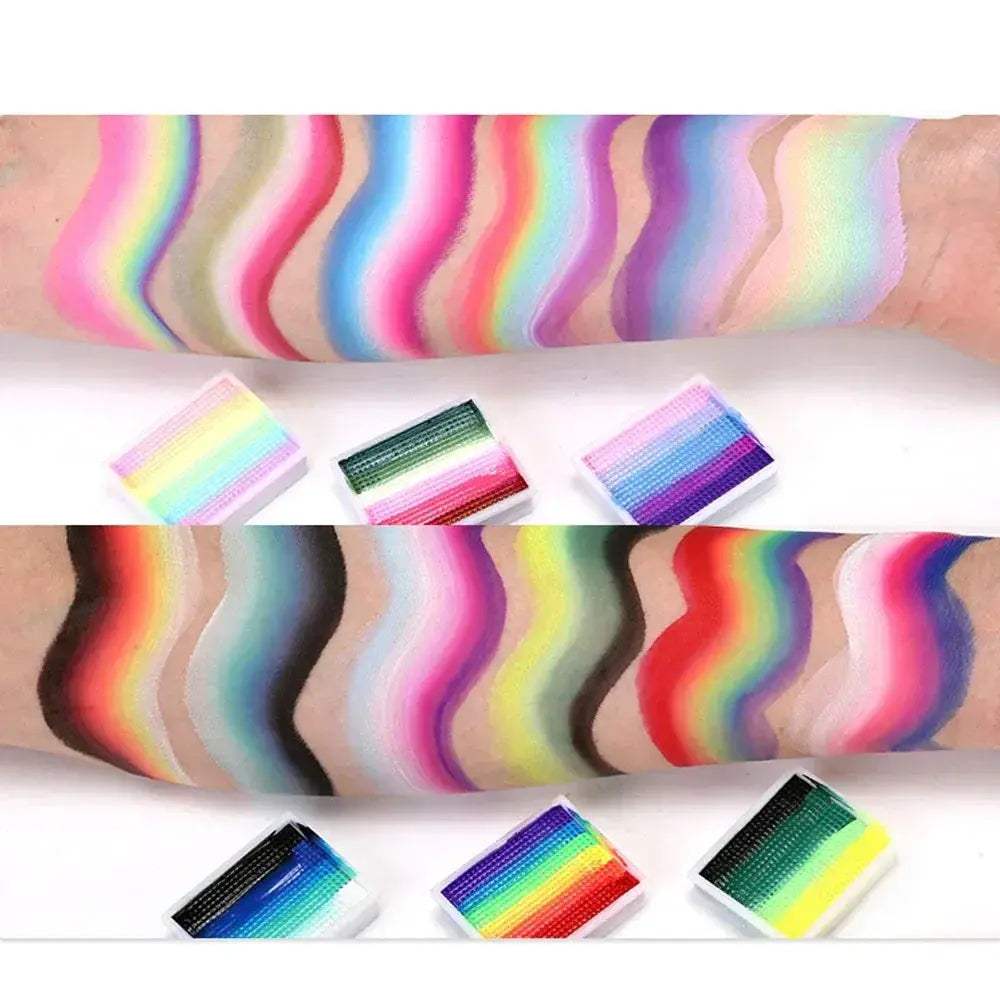 Water Soluble Rainbow Face Paint Palette For Kids Everyday Use - Image 3