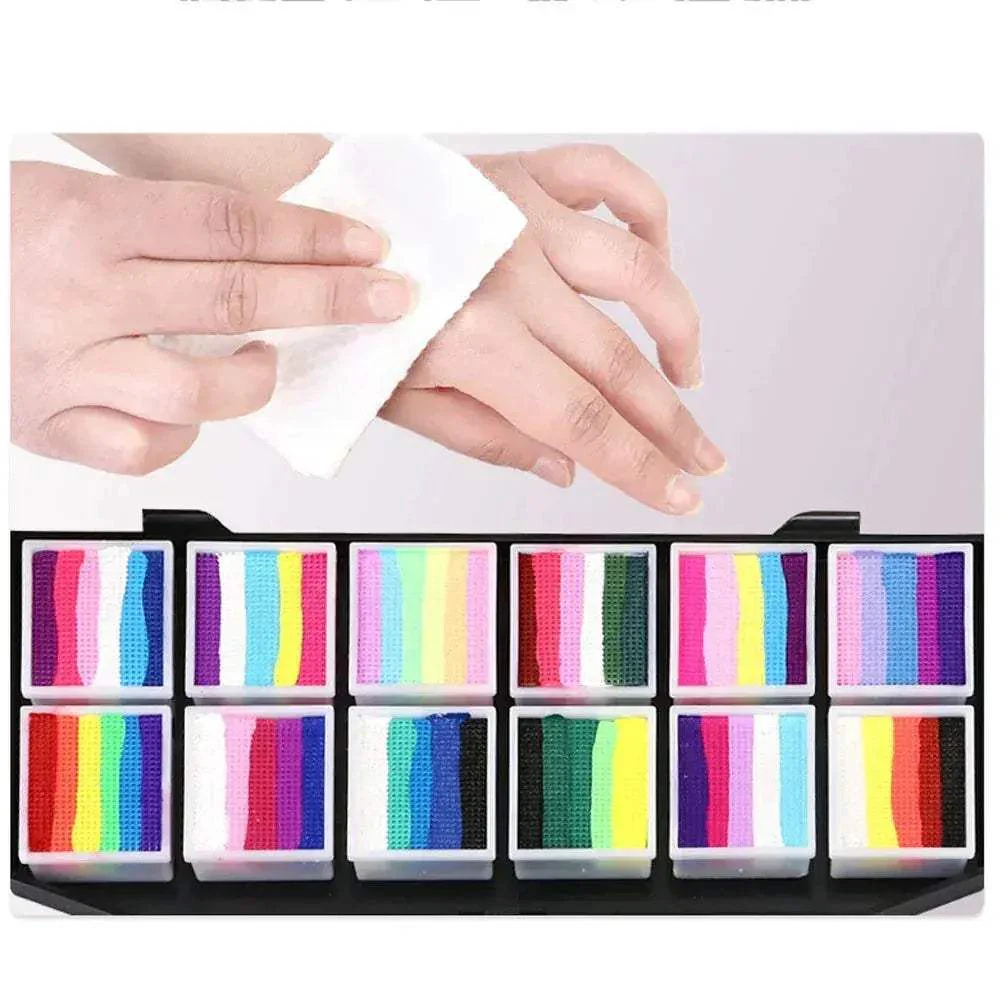 Water Soluble Rainbow Face Paint Palette For Kids Everyday Use - Image 4
