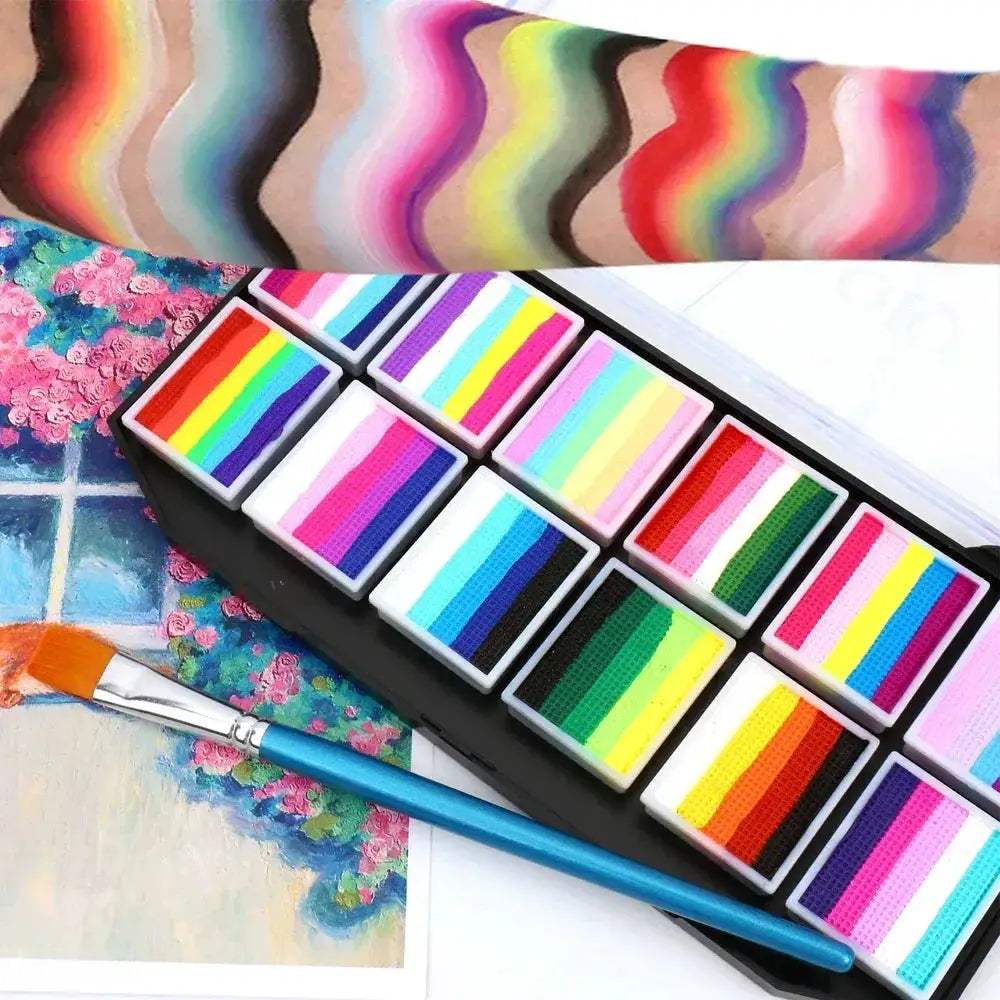 Water Soluble Rainbow Face Paint Palette For Kids Everyday Use - Image 5