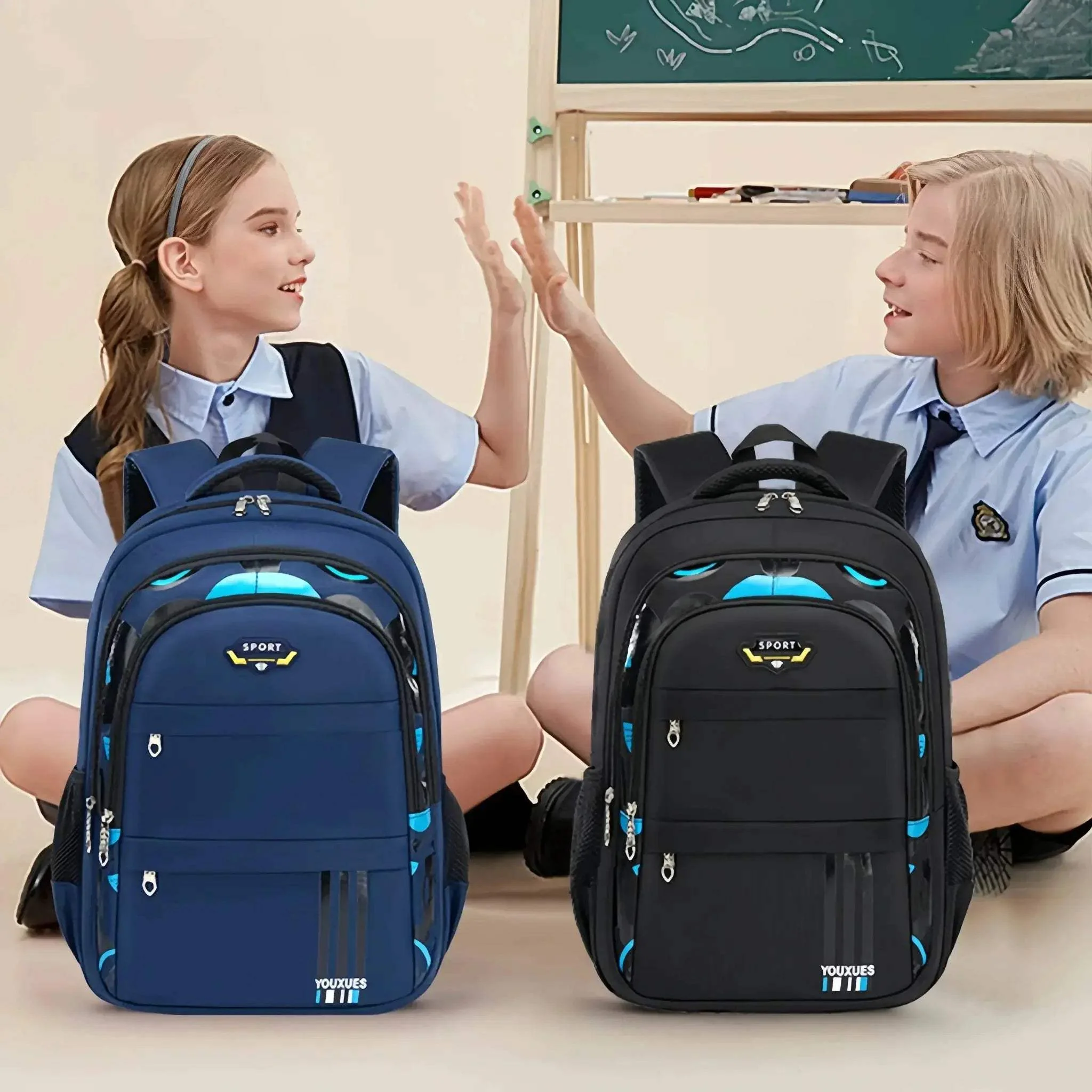 Waterproof Backpacks Ergonomic Back Panel For Elementary And Junior High Students - Image 3