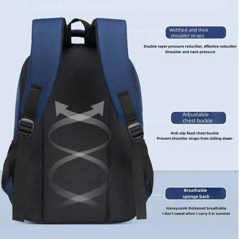 Waterproof Backpacks Ergonomic Back Panel For Elementary And Junior High Students - Image 6