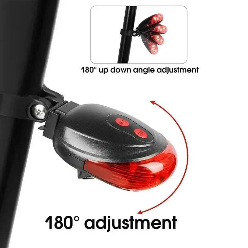 Waterproof Bicycle LED Tail Light with Dual Lasers for Safety - Image 4