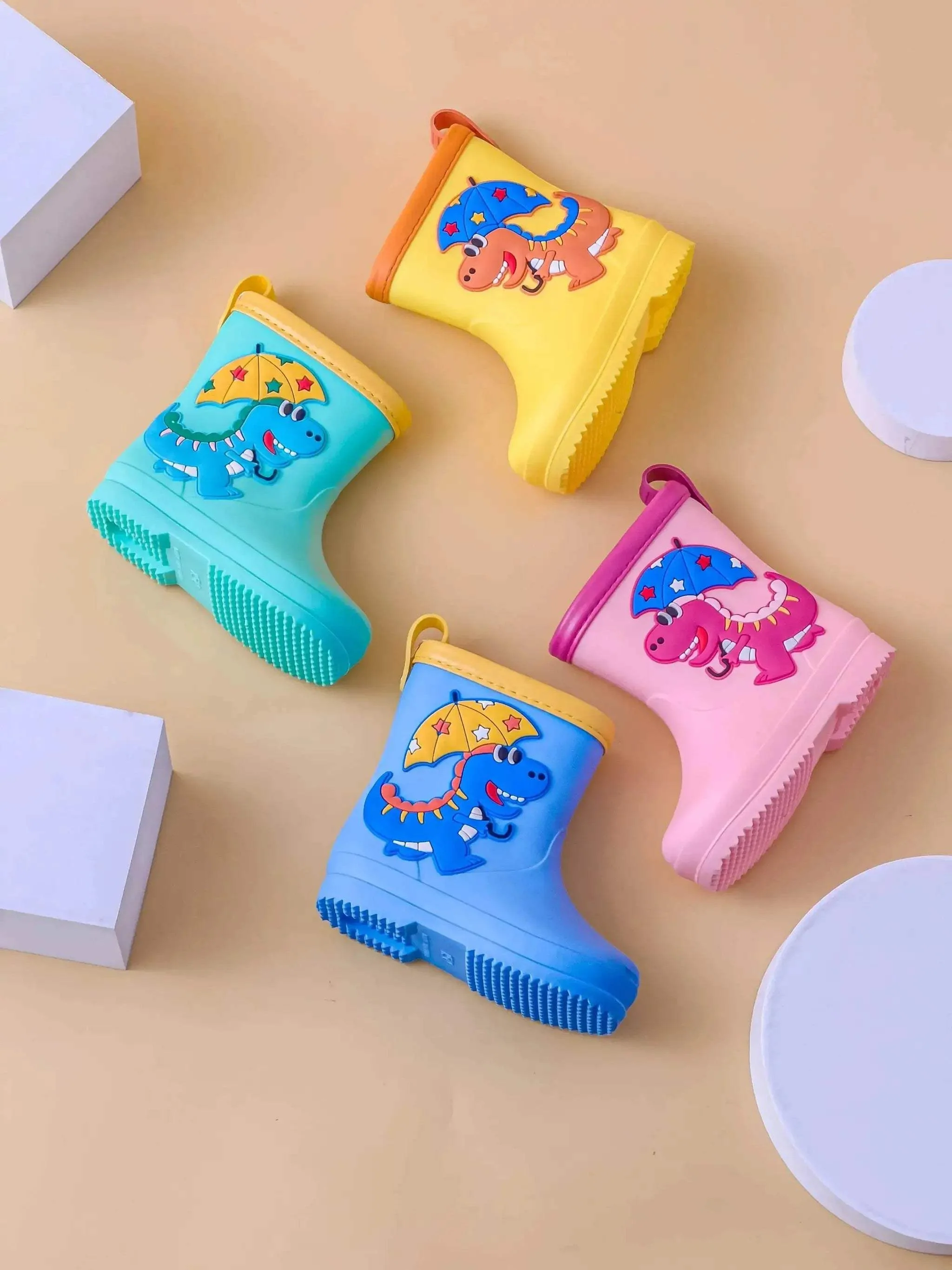 Waterproof Kids Rain Boots Cartoon Design All Season Unisex - Image 4