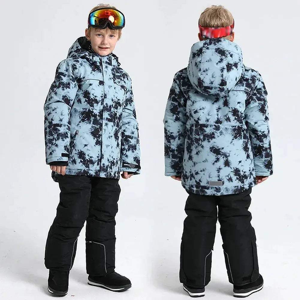 Waterproof Kids Snow Jacket Hooded Warm Winter Coat - Image 4