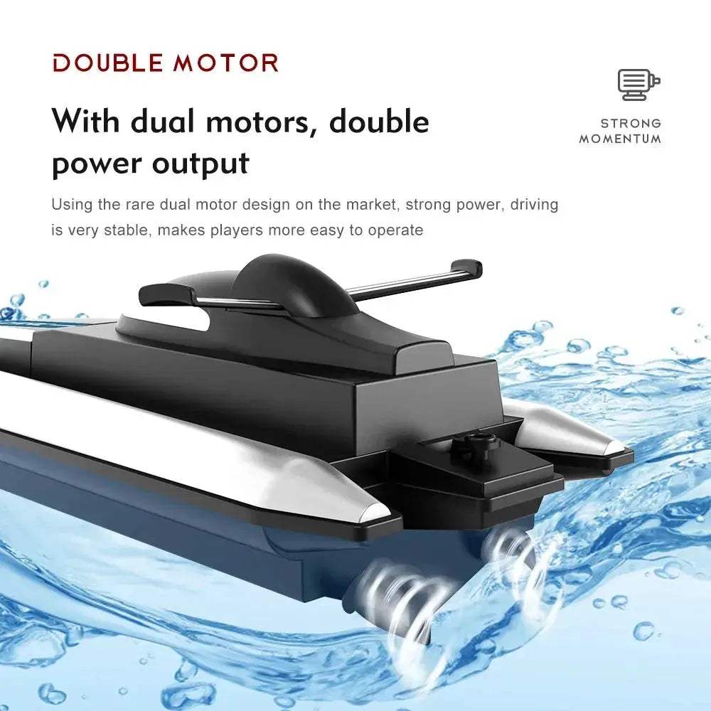 Waterproof RC Boat High Speed Racing With Rechargeable Battery - Image 2