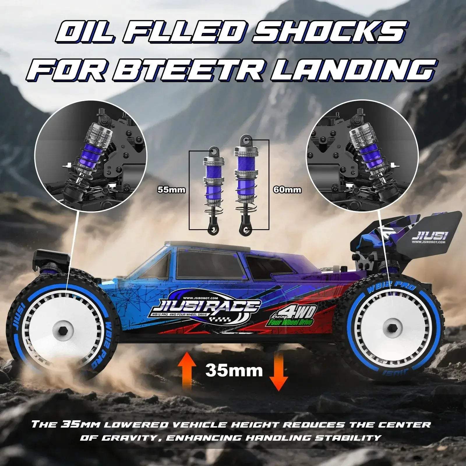WB12 PRO 1/12 Brushless 4WD RC Car High Performance - Image 4