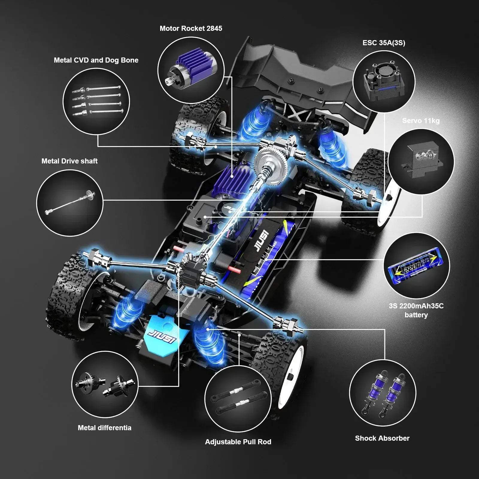 WB12 PRO 1/12 Brushless 4WD RC Car High Performance - Image 5