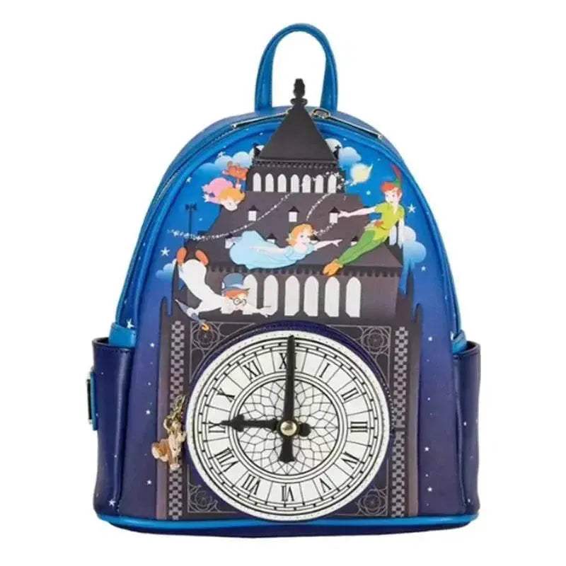 Whimsical Mini Backpack With Double Strap Second Star Glow You Can Fly Teal 70th Anniversary For Women - Image 12