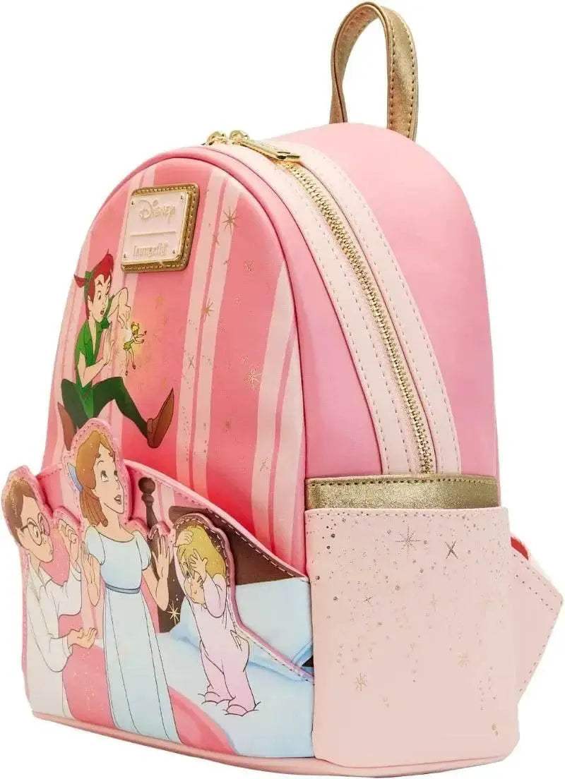 Whimsical Mini Backpack With Double Strap Second Star Glow You Can Fly Teal 70th Anniversary For Women - Image 2