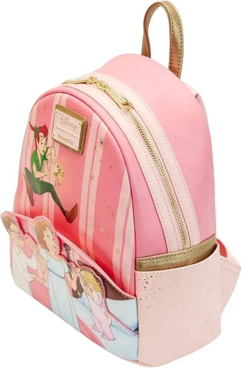 Whimsical Mini Backpack With Double Strap Second Star Glow You Can Fly Teal 70th Anniversary For Women - Image 3