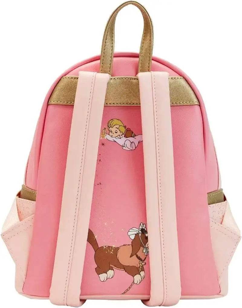 Whimsical Mini Backpack With Double Strap Second Star Glow You Can Fly Teal 70th Anniversary For Women - Image 4