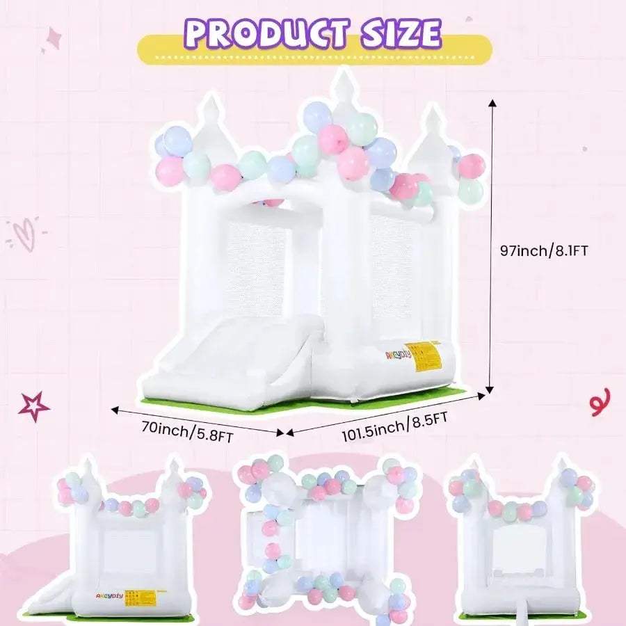 Compact Inflatable Bounce House With Slide For Birthday Parties - Image 2