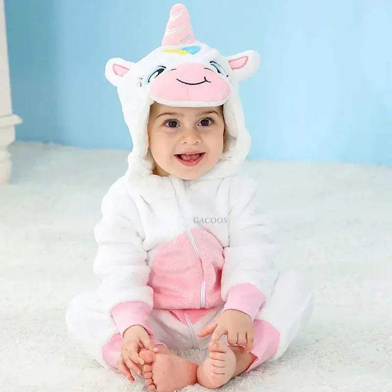 Winter Dragon Kigurumi Baby Romper Unisex Hooded Jumpsuit - Image 16