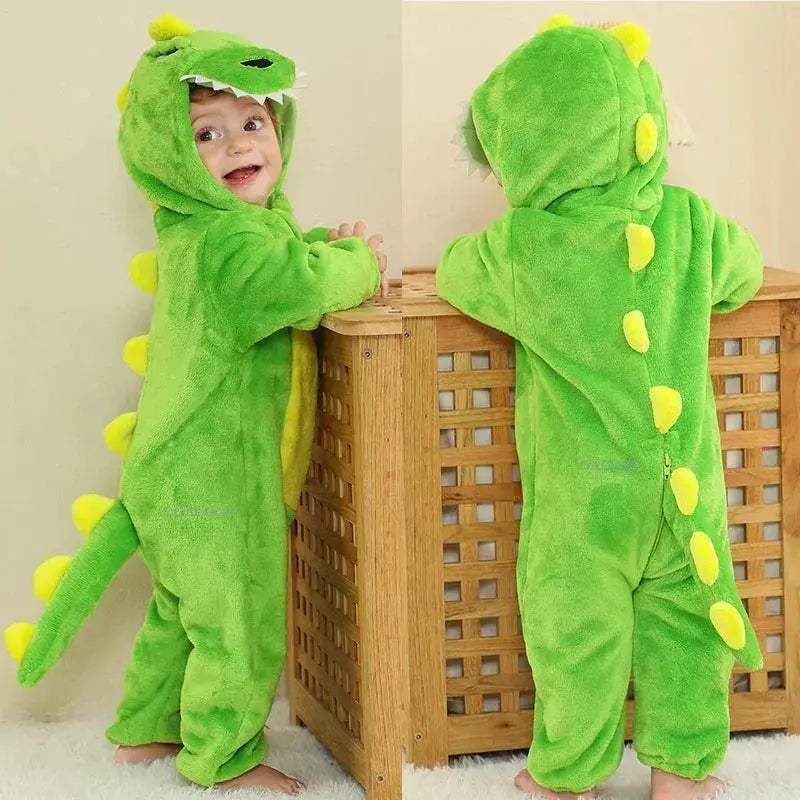 Winter Dragon Kigurumi Baby Romper Unisex Hooded Jumpsuit - Image 9
