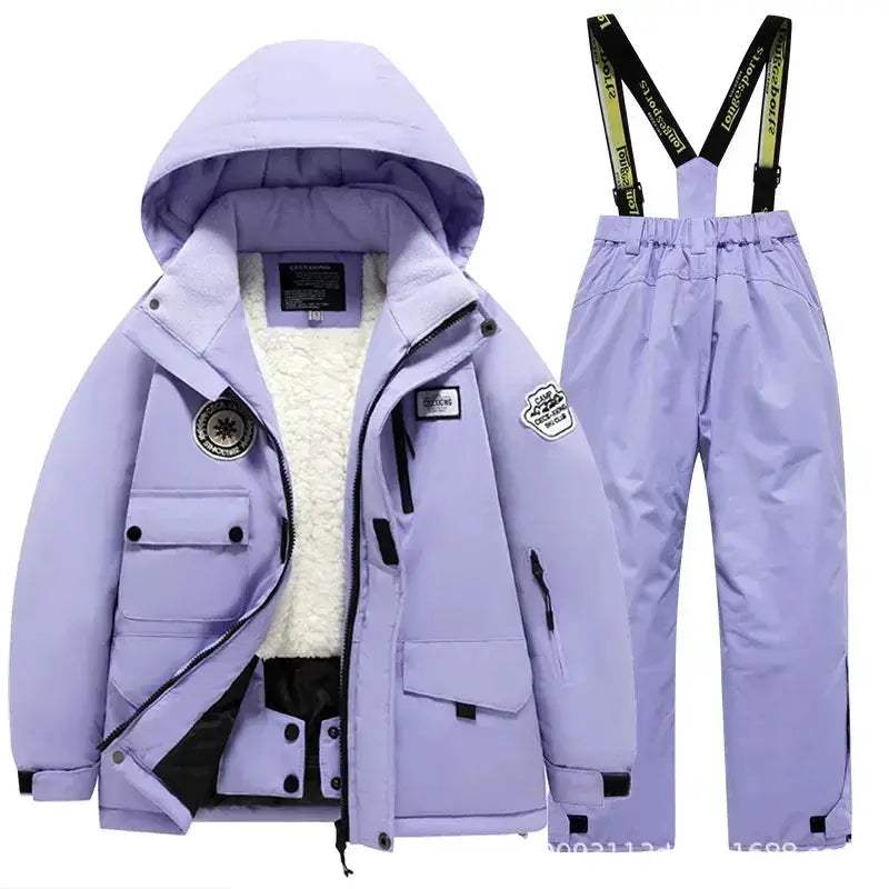 Winter Kids Ski Suit Windproof Waterproof Warmth For Snow - Image 5