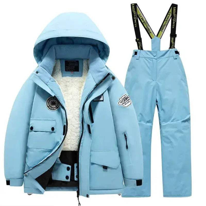 Winter Kids Ski Suit Windproof Waterproof Warmth For Snow - Image 7