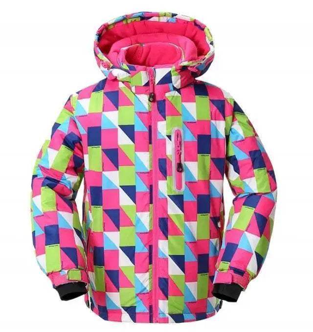 Winter Ski Jacket Waterproof Hooded For Kids Snow Sports - Image 10