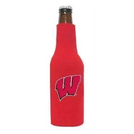 Wisconsin Badgers Bottle Sleeve Holder Neoprene Red 12oz