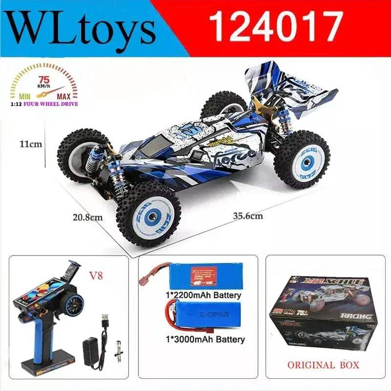 Wltoys 124017 V8 RC Car 4WD Brushless High Speed 75kmh - Image 9