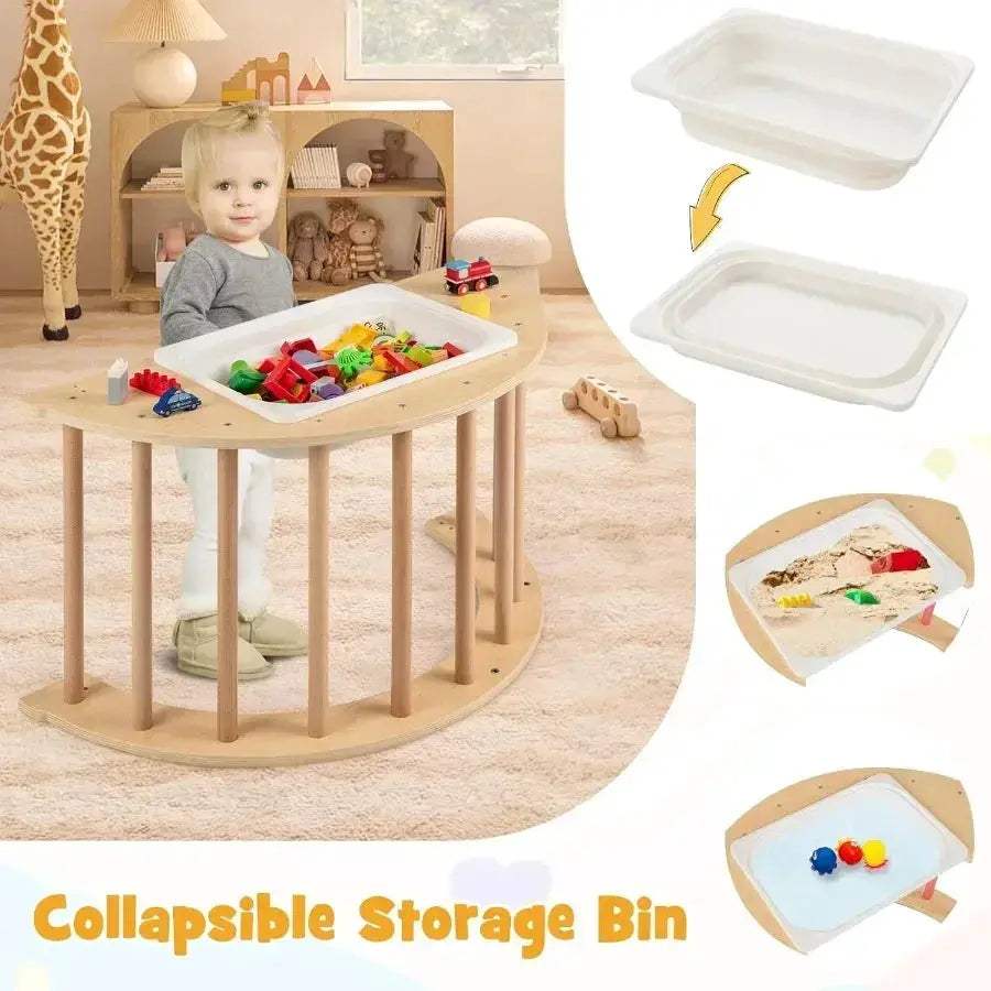 Wooden Arch Climber With Cushion Montessori Play Gym - Image 5
