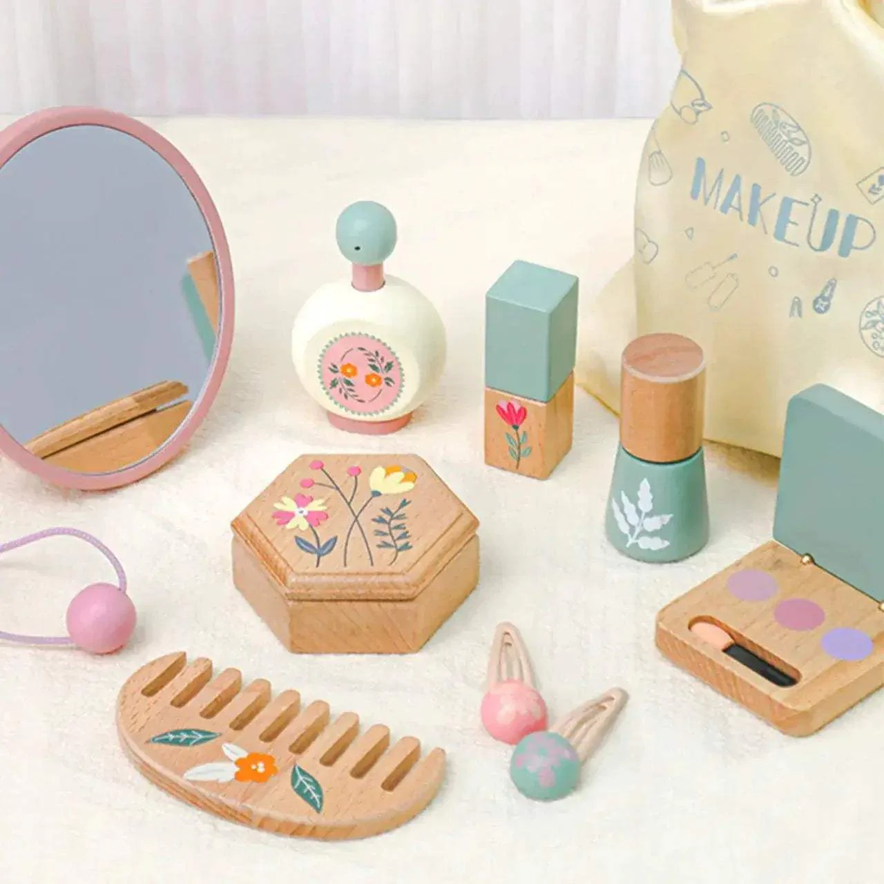 Wooden Makeup Set Dressing Table For Girls CE Certified - Image 6