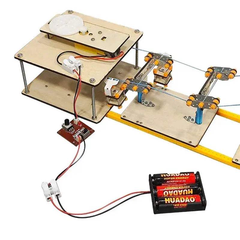 Wooden Cable Car STEM Kit For Kids Educational Fun - Image 3