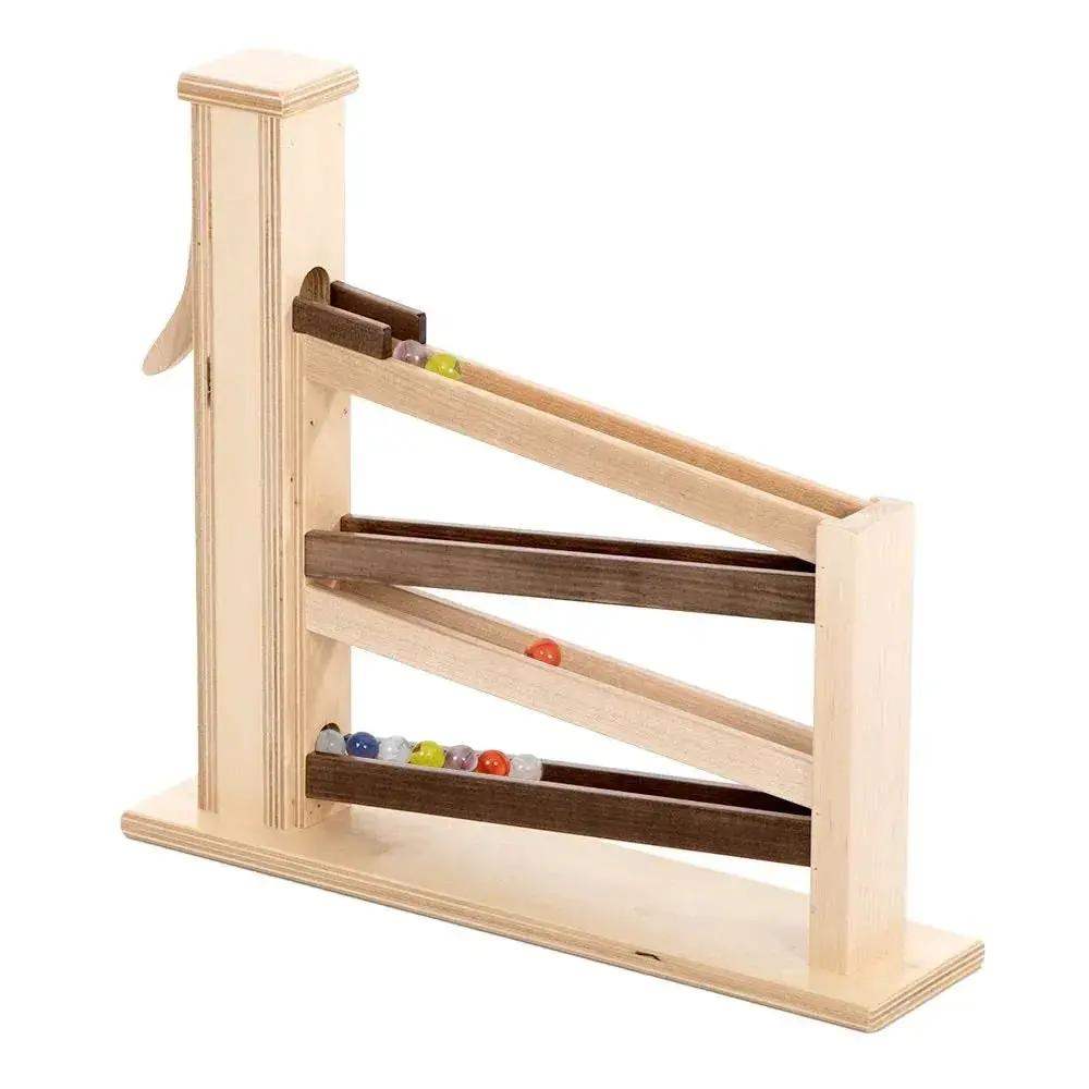 Wooden Marble Pump Toy, CPSIA-Approved, Non-Toxic Finish, Amish-Made