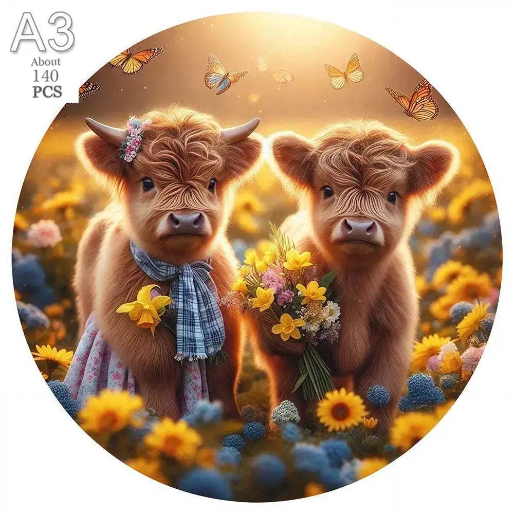 Wooden Puzzle Animal Round Educational Jigsaw For Kids And Adults - Image 28
