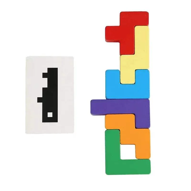 Wooden Shadow Matching Puzzle For Kids Develops Spatial Skills - Image 4