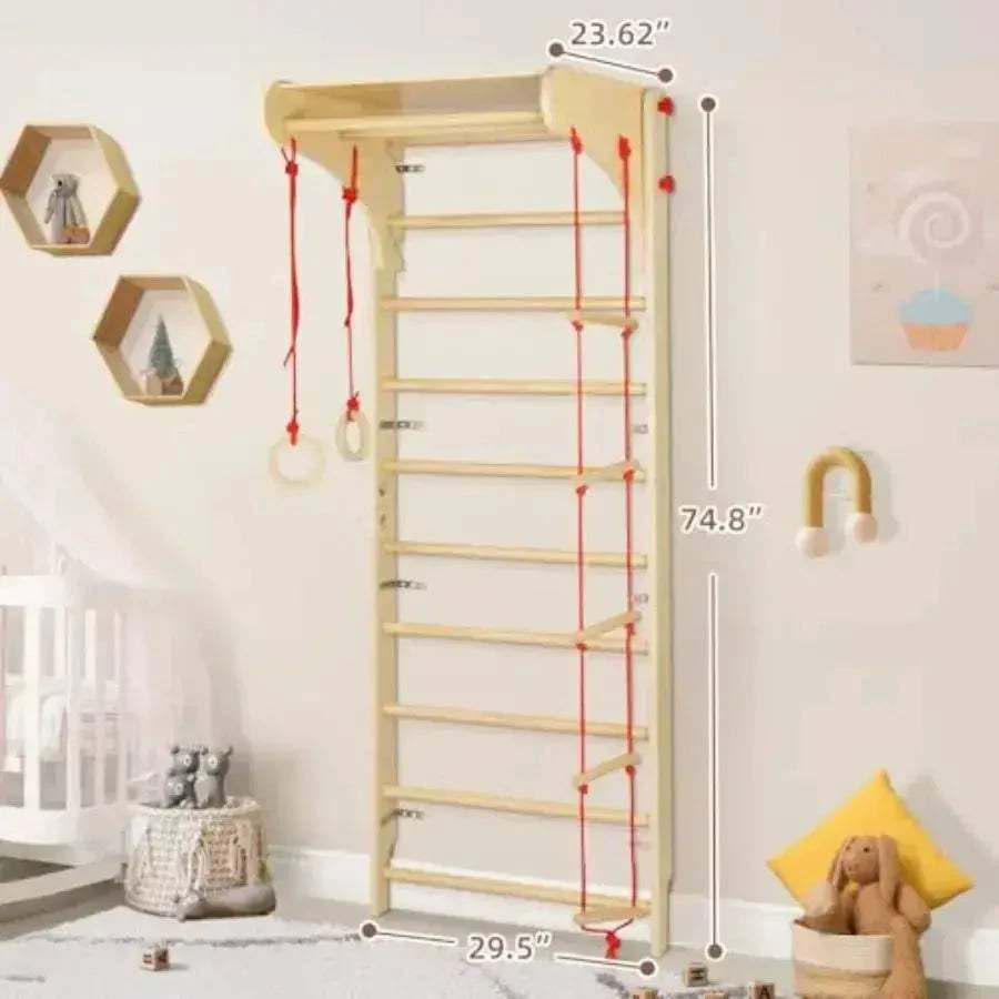 Wooden Swedish Ladder 4 In 1 Indoor Jungle Gym Set - Image 2