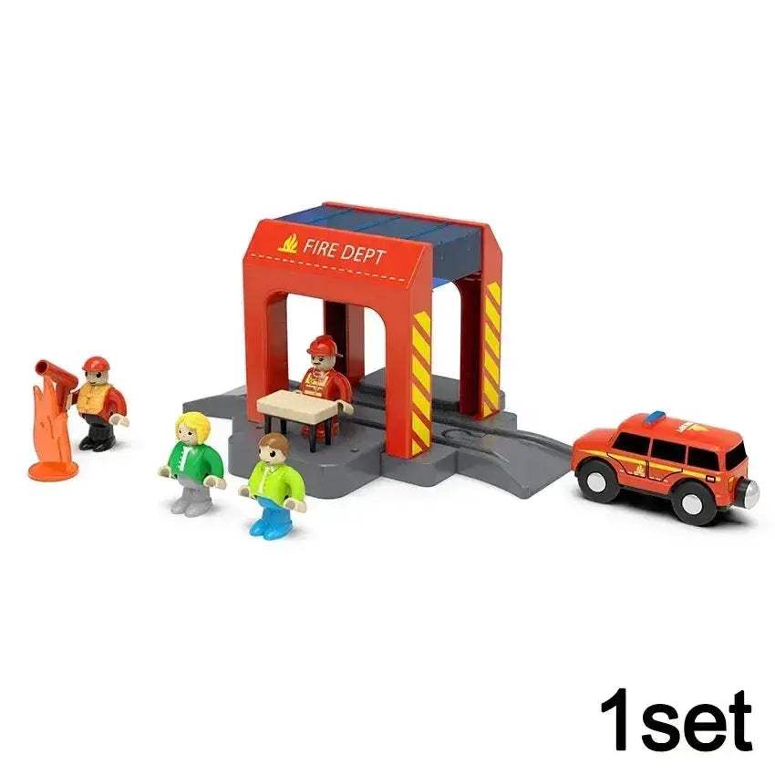 Wooden Train Set For Kids Educational Track Toys Gift - Image 13