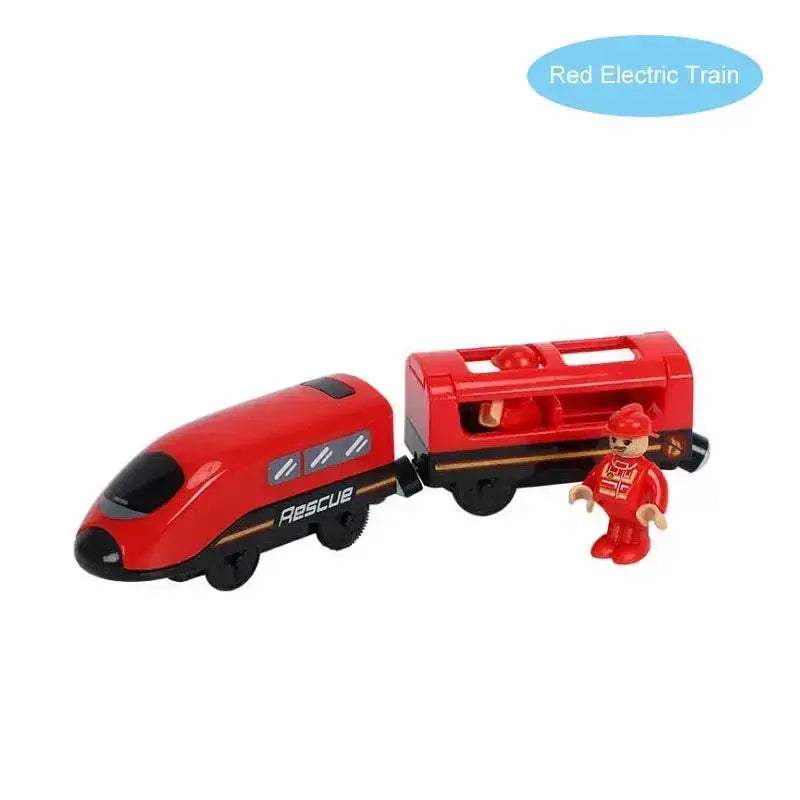 Wooden Train Set With Electric Engine For Kids Gift - Image 18