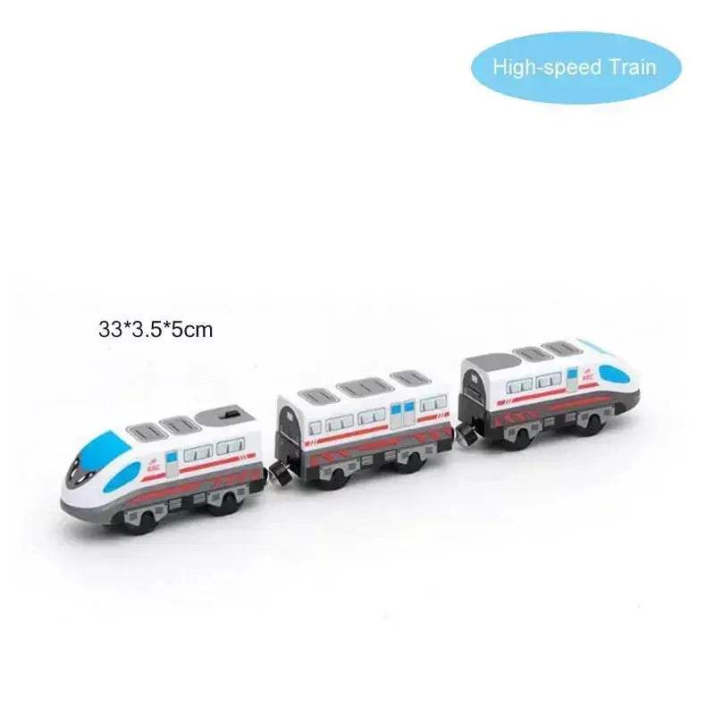 Wooden Train Set With Electric Engine For Kids Gift - Image 21