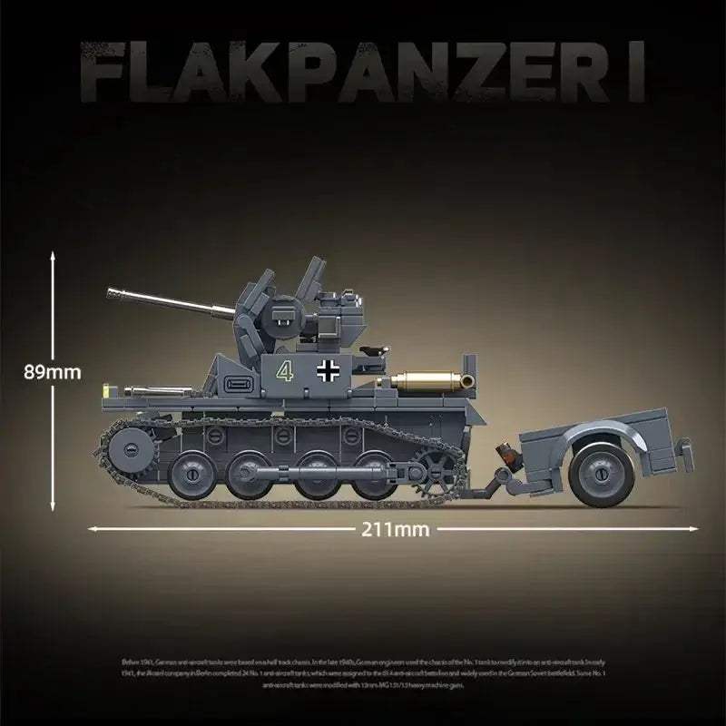 World War II Tank Building Block Set Anti Aircraft - Image 4
