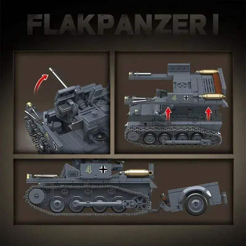 World War II Tank Building Block Set Anti Aircraft - Image 6