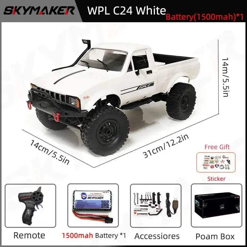 WPL C24 RC Car 4WD Rock Crawler Superior Waterproof Durable - Image 12