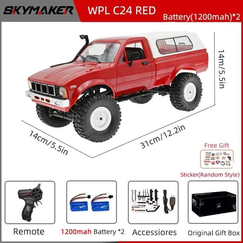 WPL C24 RC Car 4WD Rock Crawler Superior Waterproof Durable - Image 7