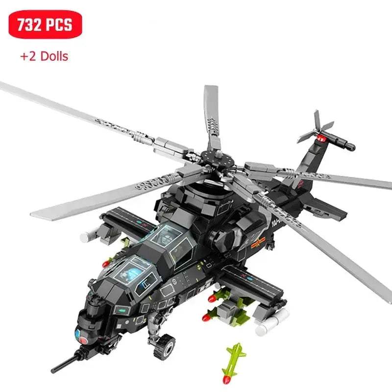 WZ10 Helicopter Building Blocks Military Model Kit - Image 7
