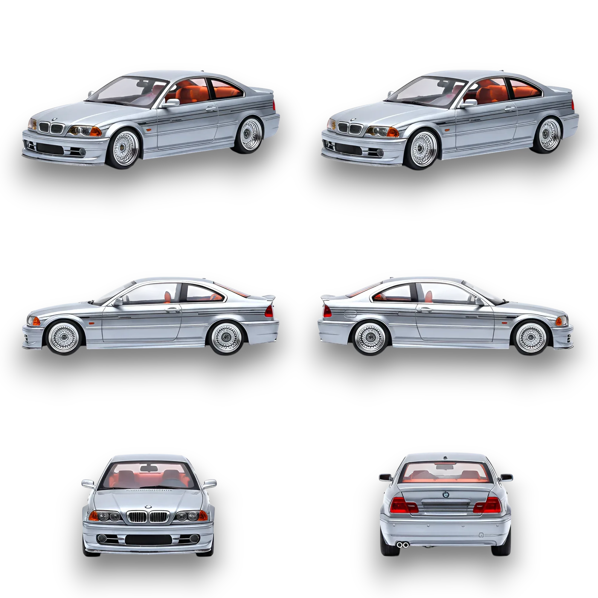 YM Model BMW E46 Alpina B3 Titan Silver 1:64 - Image 2