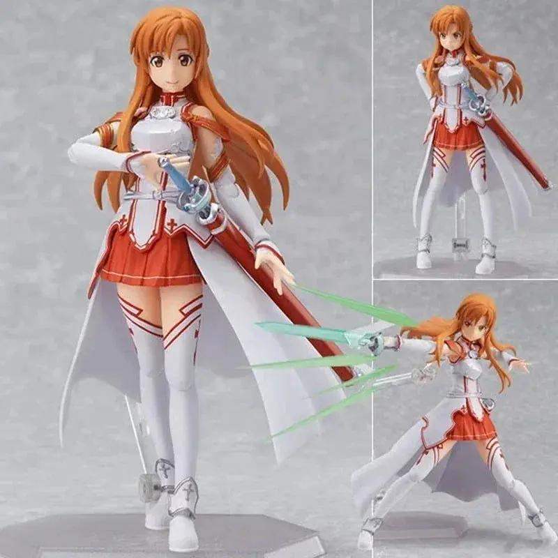 Yuuki Asuna Action Figure, Anime Figurines Sword Art Online, Toy Face Swap and Movable Joints 15 CM - Image 2