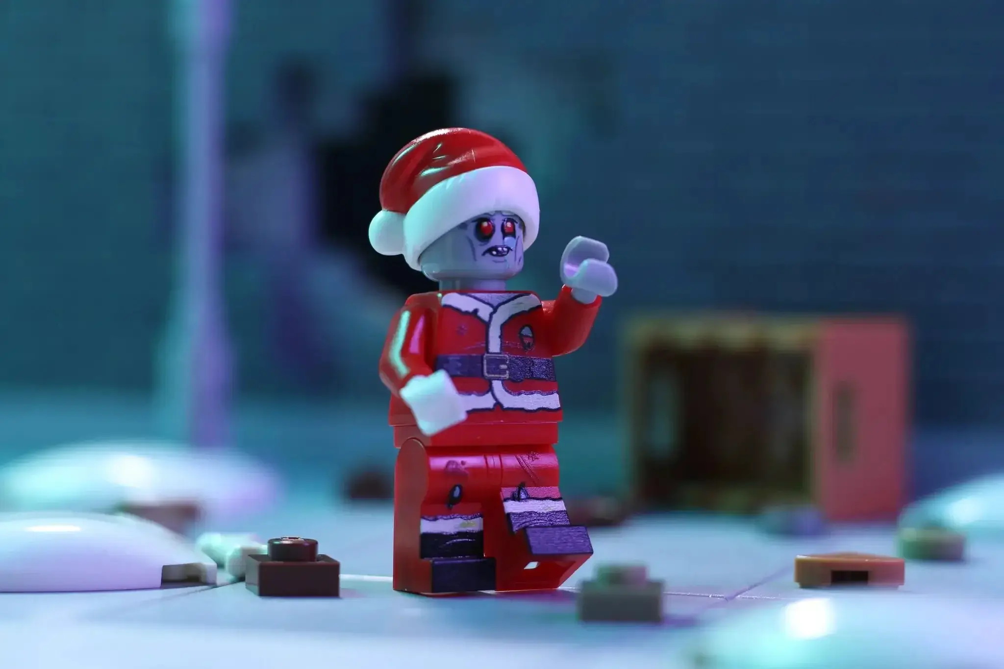 Zombie Santa Minifig made using LEGO parts - B3 Customs - Image 3